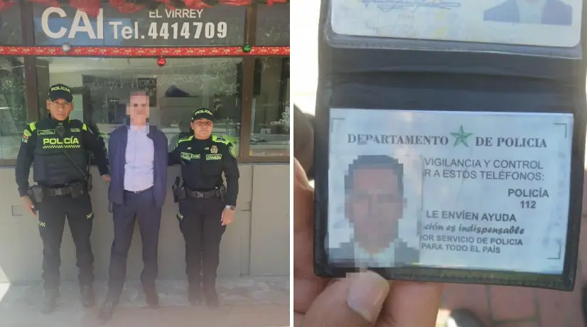 Falso policía en Bogotá fue capturado en El Virrey
