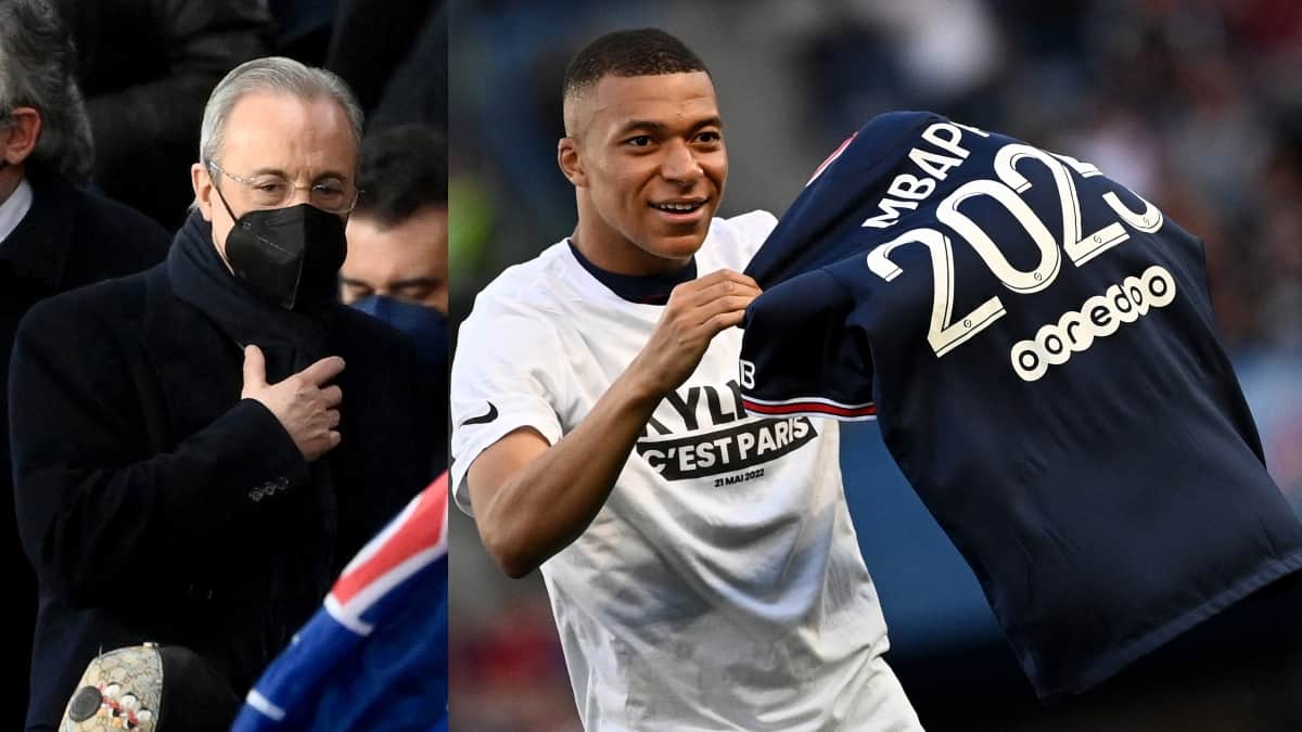 Florentino Pérez y Kylian Mbappé