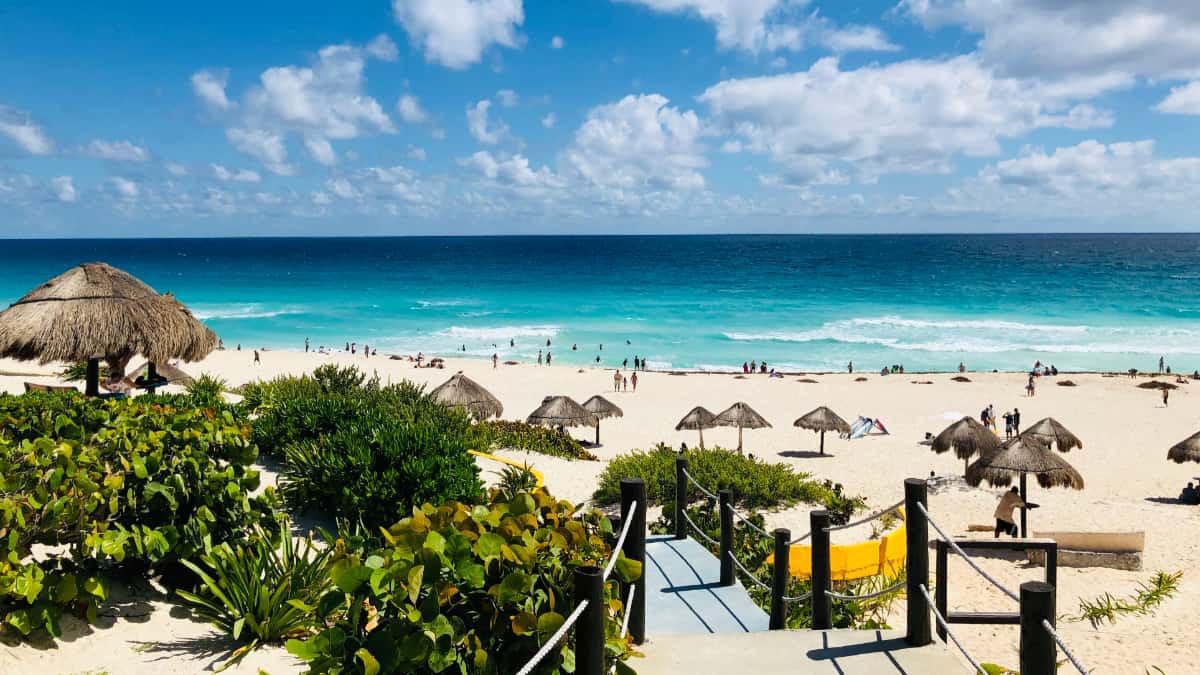Playa de Cancún, en México.