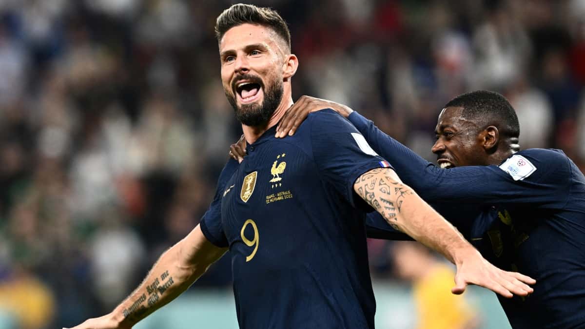 Gol Giroud, Francia 2-1 Australia: Mundial Catar 2022