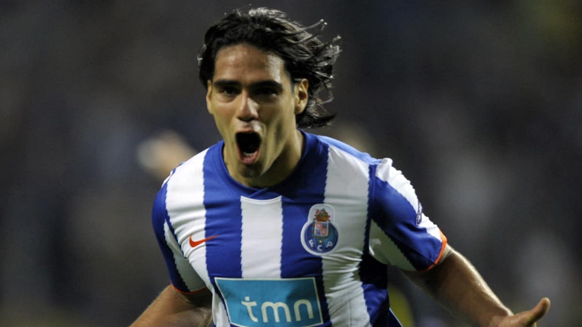 Radamel Falcao García celebra gol con el Porto