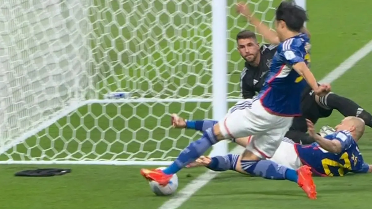 Foto: Dsports Polémico gol de Japón contra España