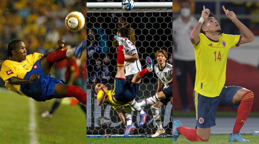 Los acrobáticos goles en la historia de la Selección Colombia: Borré, Rodallega y muchos más