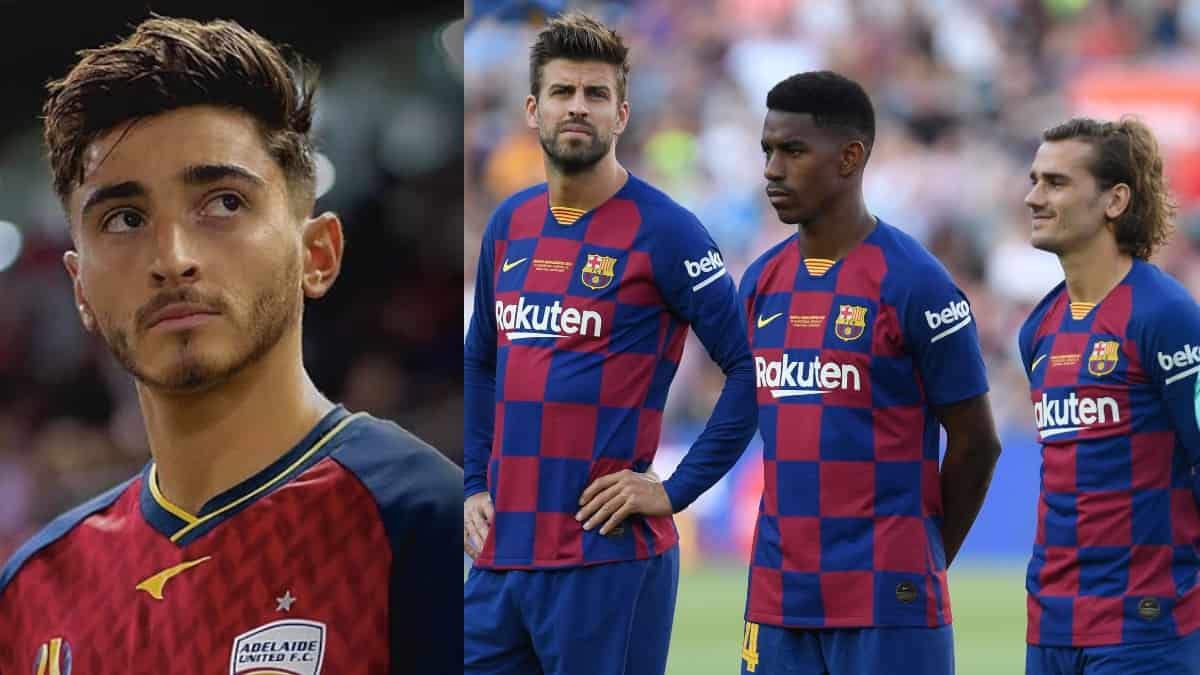 Josh Cavallo, Gerard Piqué, Junior Firpo y Antoine Griezmann