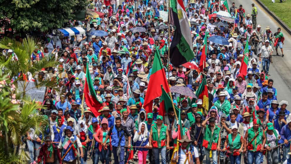 Disidencias de las Farc amenazaron a la Guardia Indígena. Foto: AFP