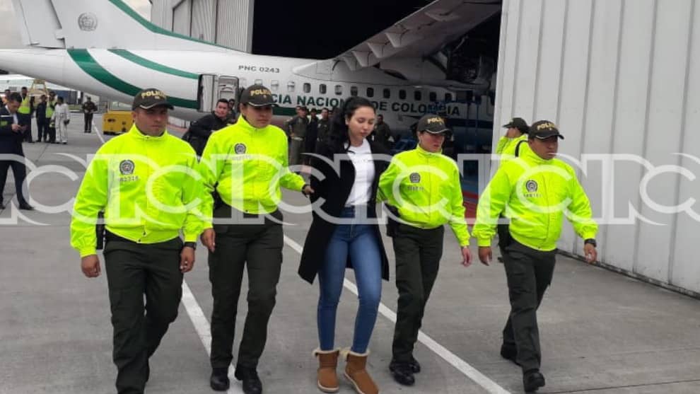 Aída Victoria Merlano fue capturada en Barranquilla y trasladada a Bogotá.