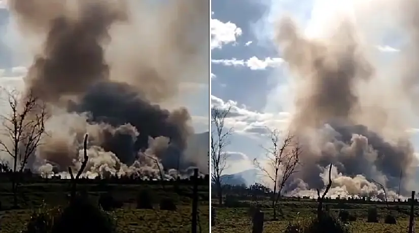 Reportan incendio forestal en Chía