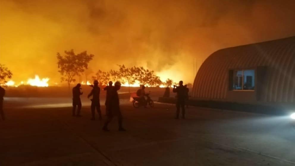 Incendio en base militar de Tolemaida ya ha arrasado con 200 hectareas de bosque