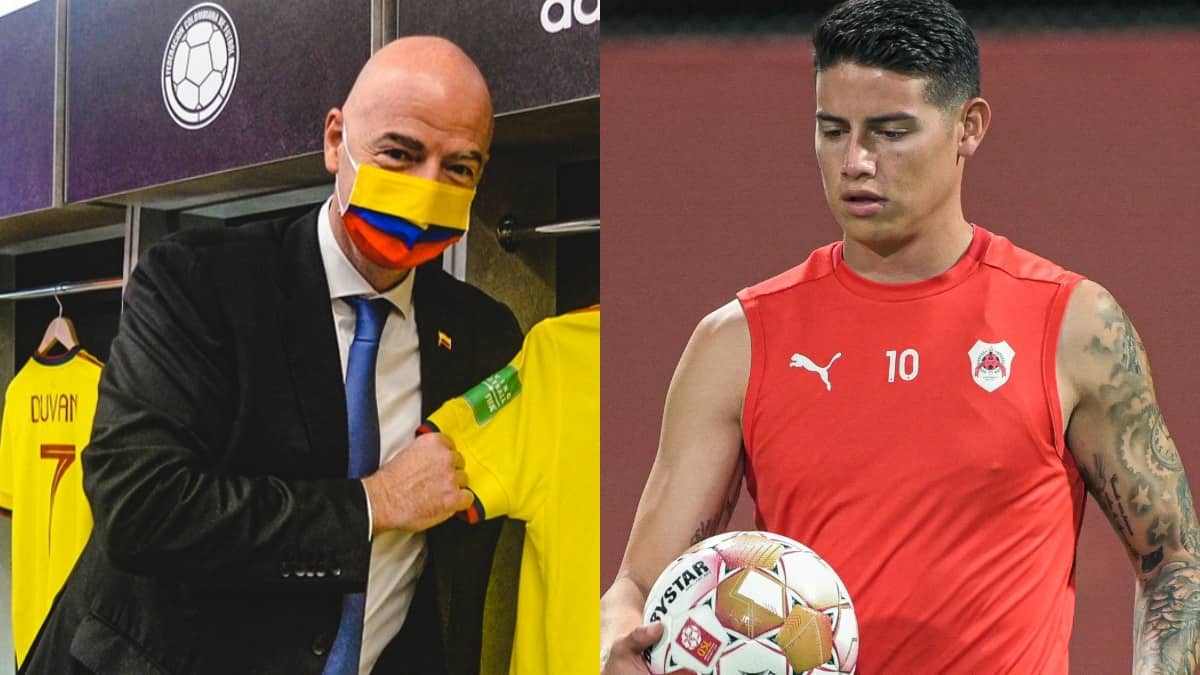 Gianni Infantino y James Rodríguez