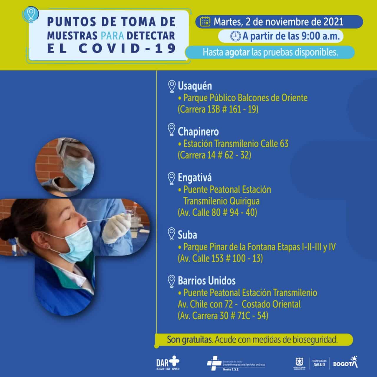 Puntos vacunación Bogotá 2 de noviembre / Bogotá