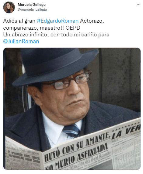 Marcela Gallego se despide de Edgardo Román.