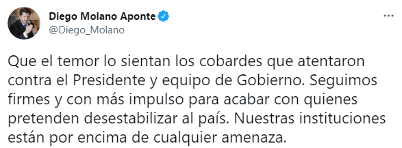 Rechazo atentado contra Duque