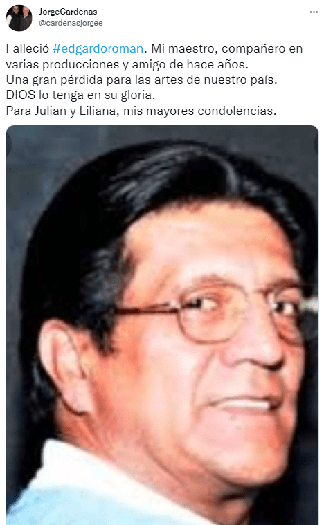 Jorge Cárdenas recuerda a Edgardo Román