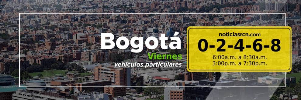 Pico y placa en Bogotá hoy viernes 8 de octubre 2021