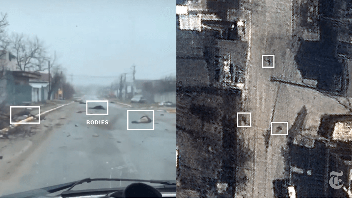 Imágenes satelitales Bucha