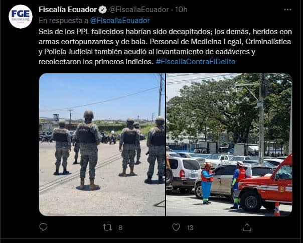 Foto: (Twitter) @FiscaliaEcuador