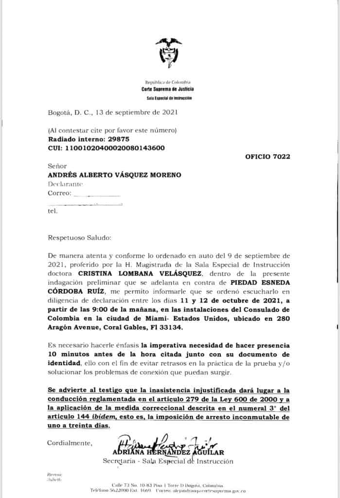 Documento caso Piedad Córdoba