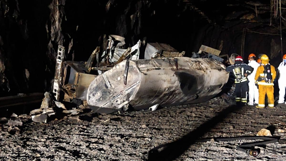 Explosión túnel Quebrada Blanca