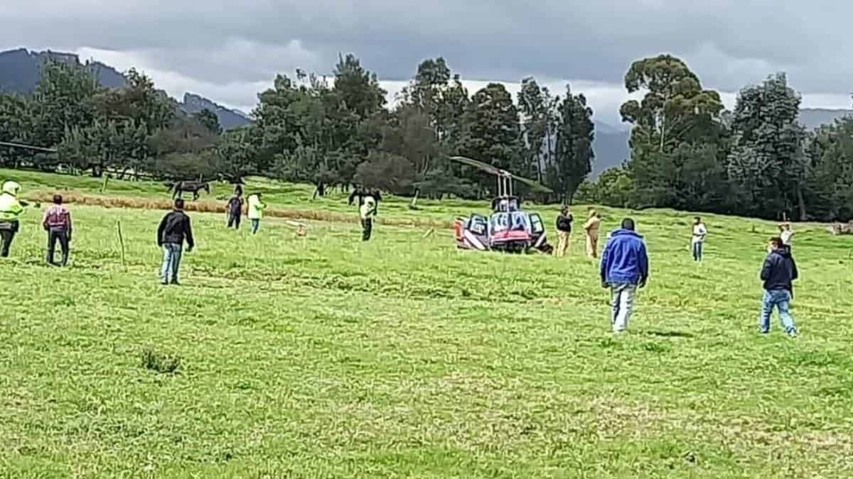 Helicóptero en Chía - Foto: Cortesía