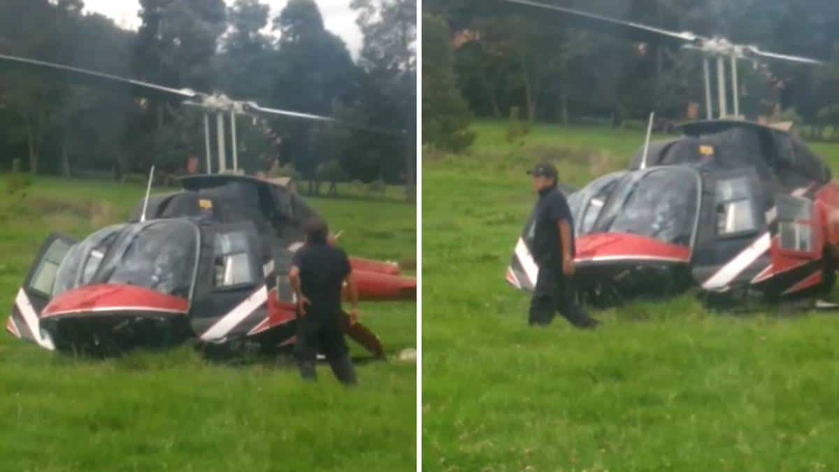 Helicóptero en Chía - Foto: Cortesía