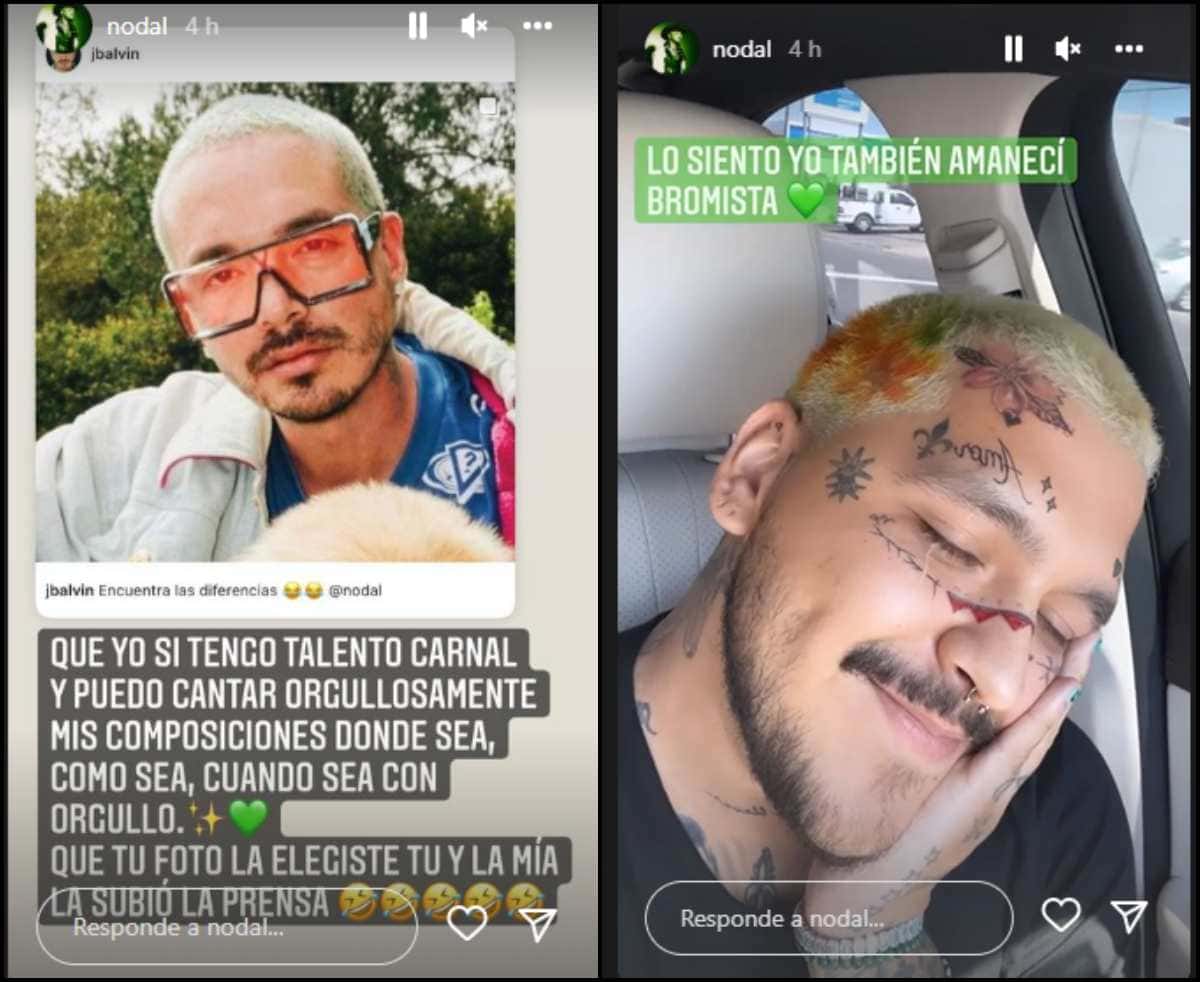 Imágenes de J Balvin y Christian Nodal