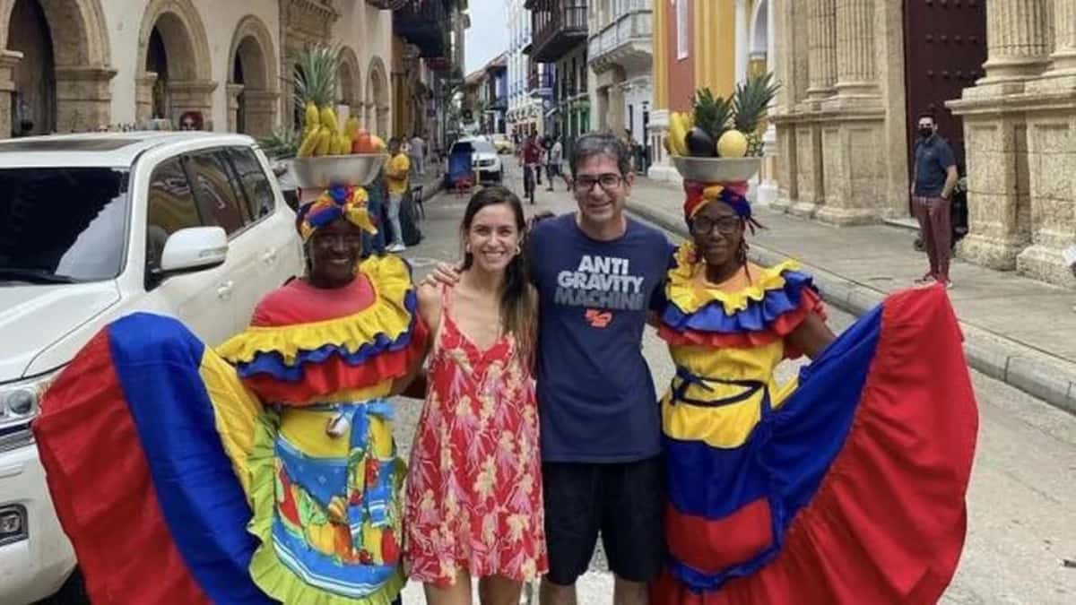 Marcelo Pecci y su esposa en Cartagena 