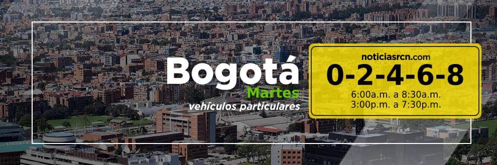Pico y placa en Bogotá hoy martes 14 de septiembre