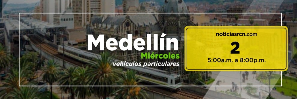 Pico y placa en Medellín hoy miércoles 1 diciembre 2021