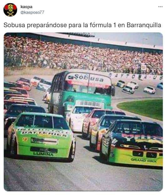 Memes Barranquilla fórmula 1