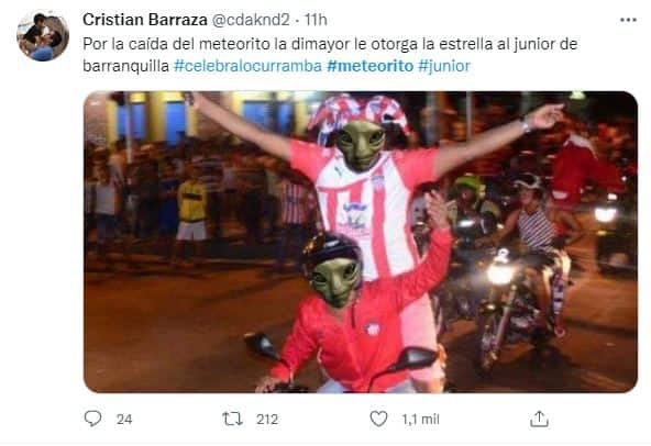 Meteorito en Barranquilla - Foto: Twitter