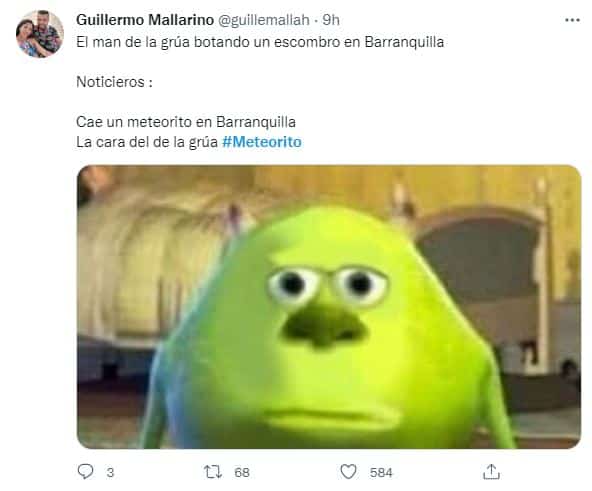 Meteorito en Barranquilla - Foto: Twitter