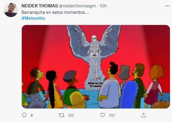 Meteorito en Barranquilla - Foto: Twitter