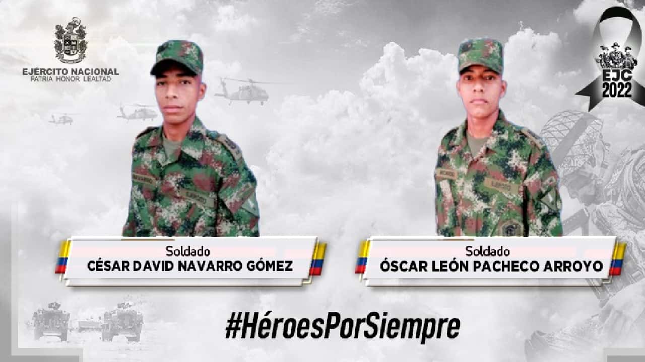 Militares asesinados en El Bagre, Antioquia. 