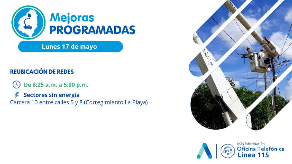 Cortes de energía programados en Barranquilla
