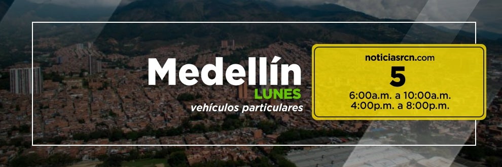 Pico y placa en Medellín hoy lunes 8 de noviembre 2021