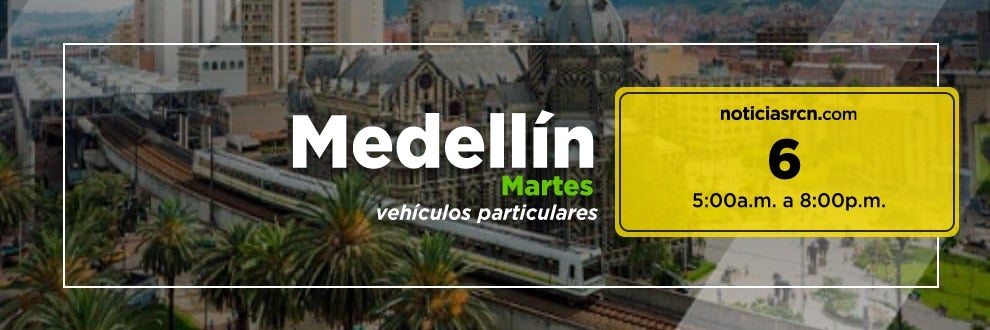 Pico y placa en Medellín hoy martes 9 de noviembre 2021