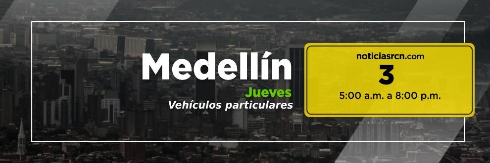 Pico y placa en Medellín hoy jueves 7 de octubre 2021