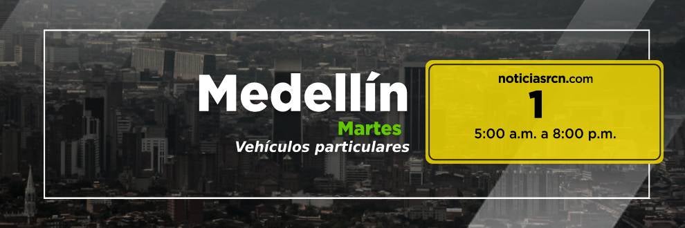 Pico y placa Medellín martes 5 octubre