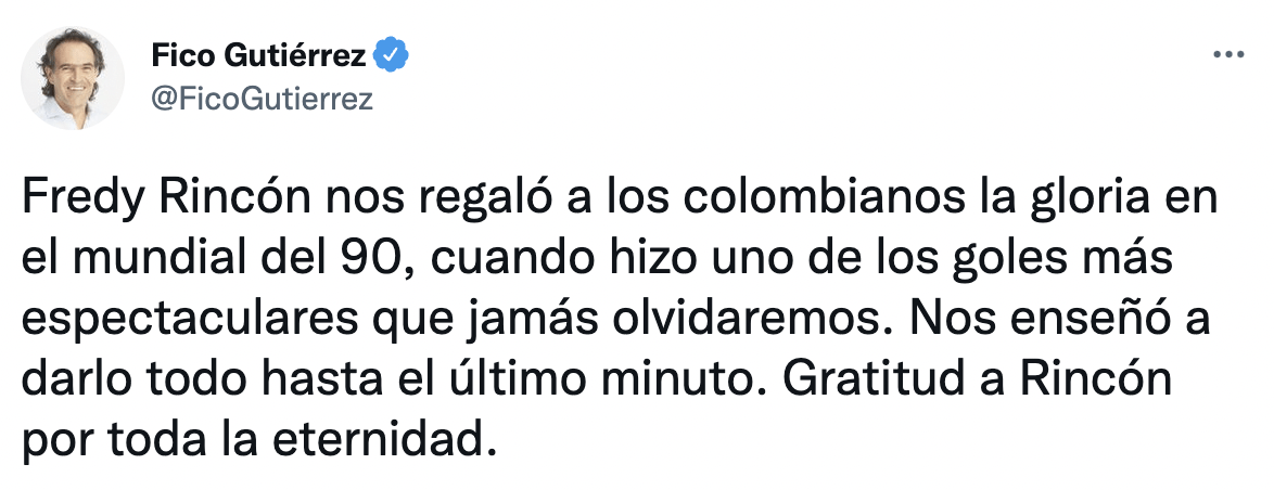 Fico rinde homenaje a Freddy Rincón