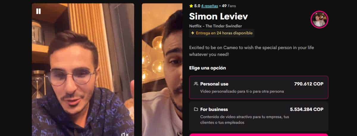 Simon Leviev en Cameo