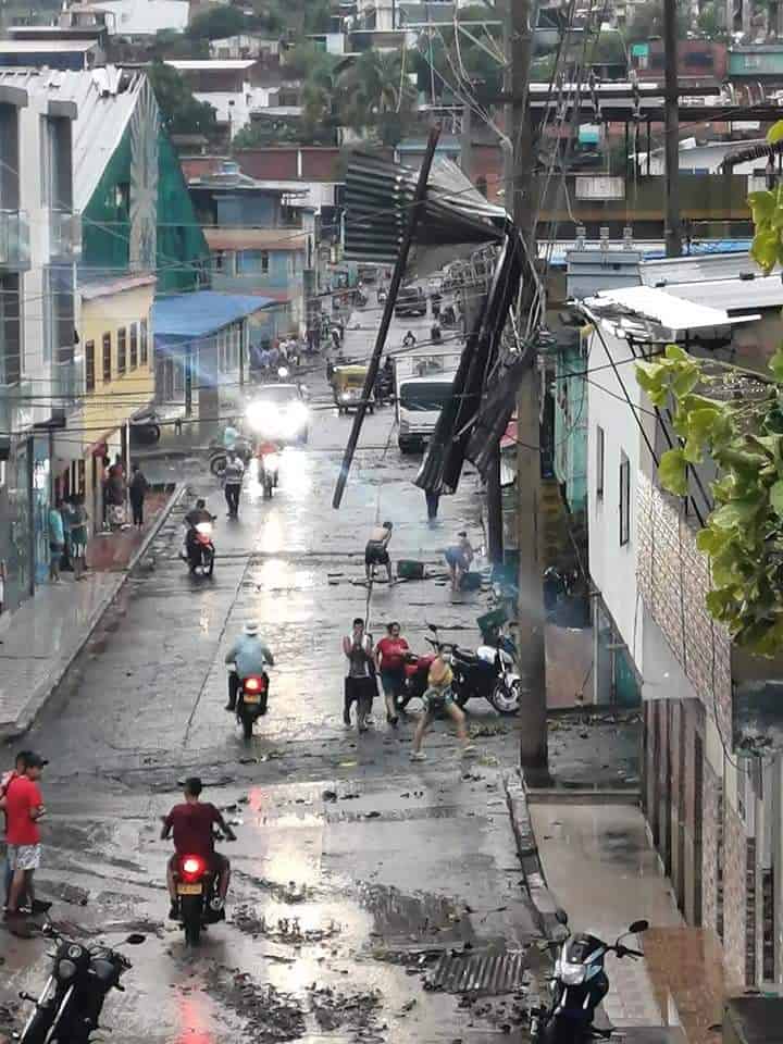 Vendaval en Muzo, Boyacá