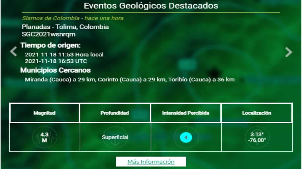 temblor Ideam