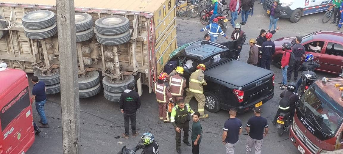 Foto: Accidente de tránsito en vía Siberia