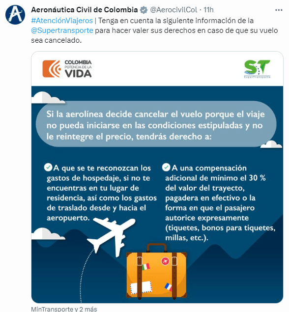 Cancelacion vuelos aeropuerto el dorado de Bogota