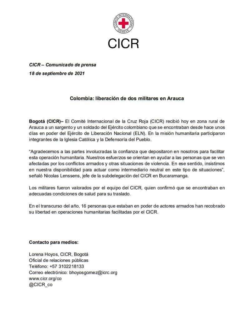Comunicado CICR