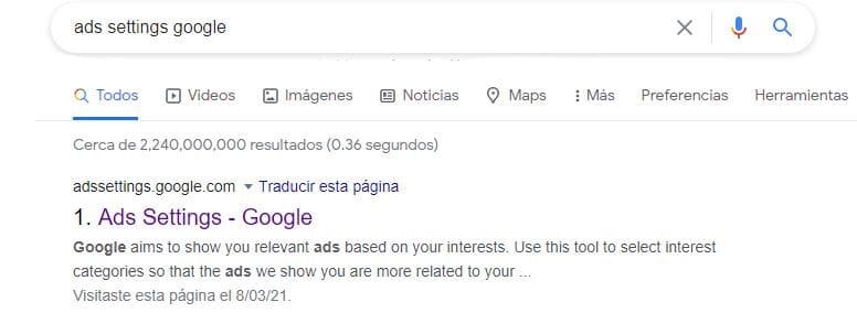 Sign in - Google Accounts - Ads Setting