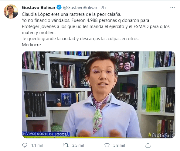 Foto: Twitter/ @GustavoBolivar