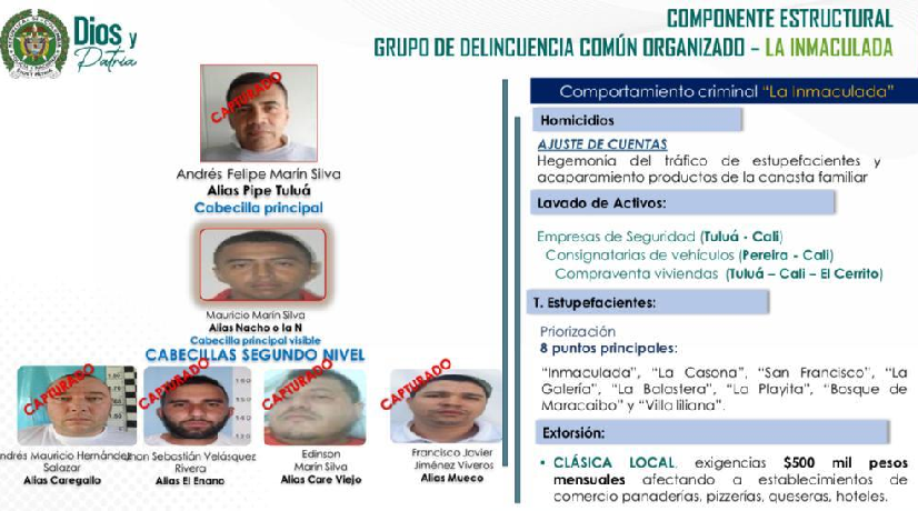 ‘La Inmaculada’: así está compuesta la banda que generó caos en Tuluá - Foto: Cortesía