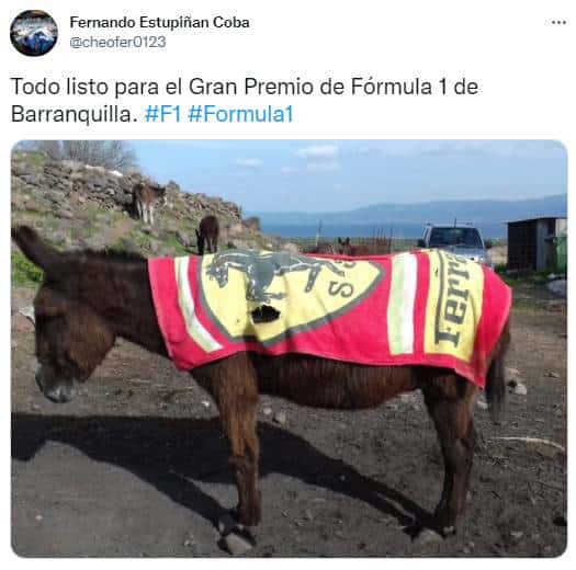 Memes Barranquilla fórmula 1