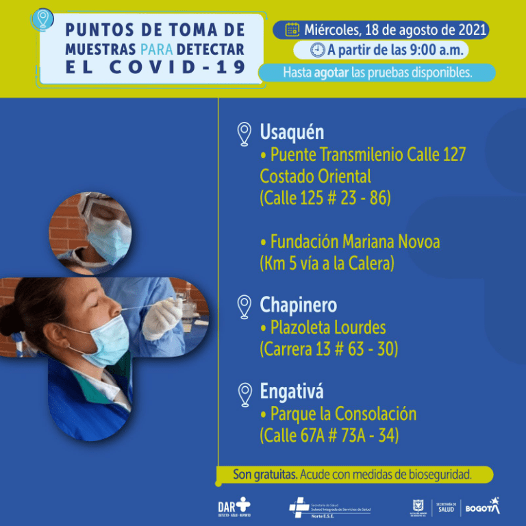 Pruebas covid Bogotá